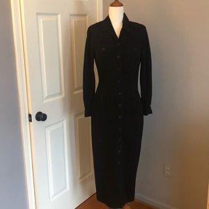 Andrea Viccaro black button down dress size 6